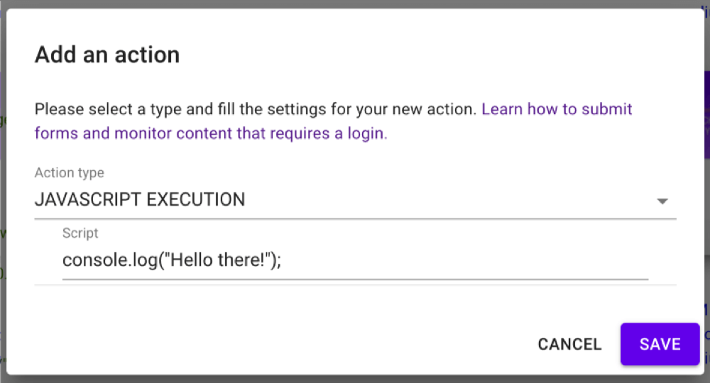 Execute arbitrary Javascript on any page