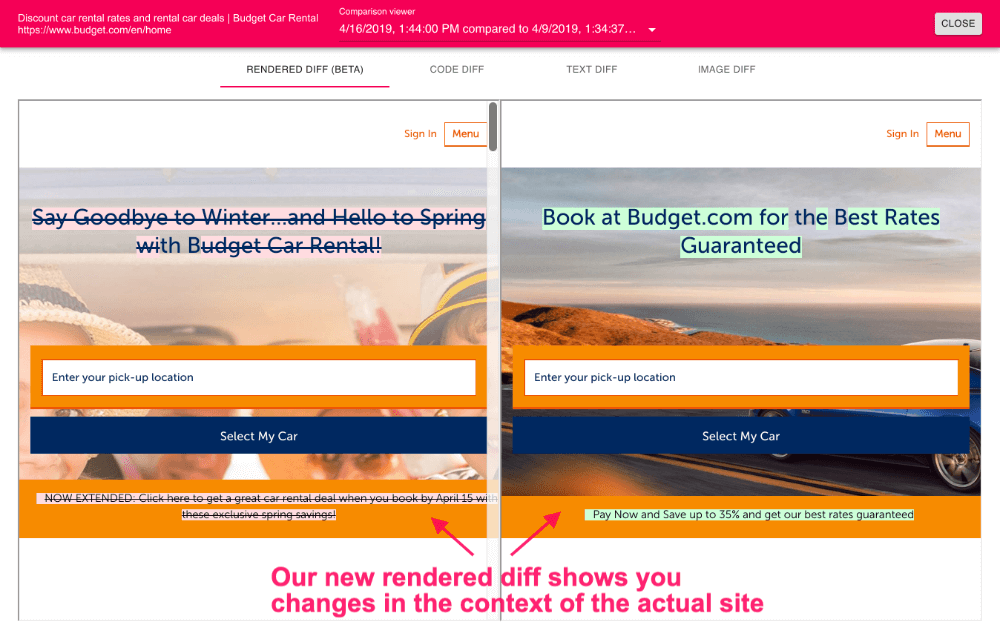‘Rendered’ comparison viewers provide a new way to explore changes