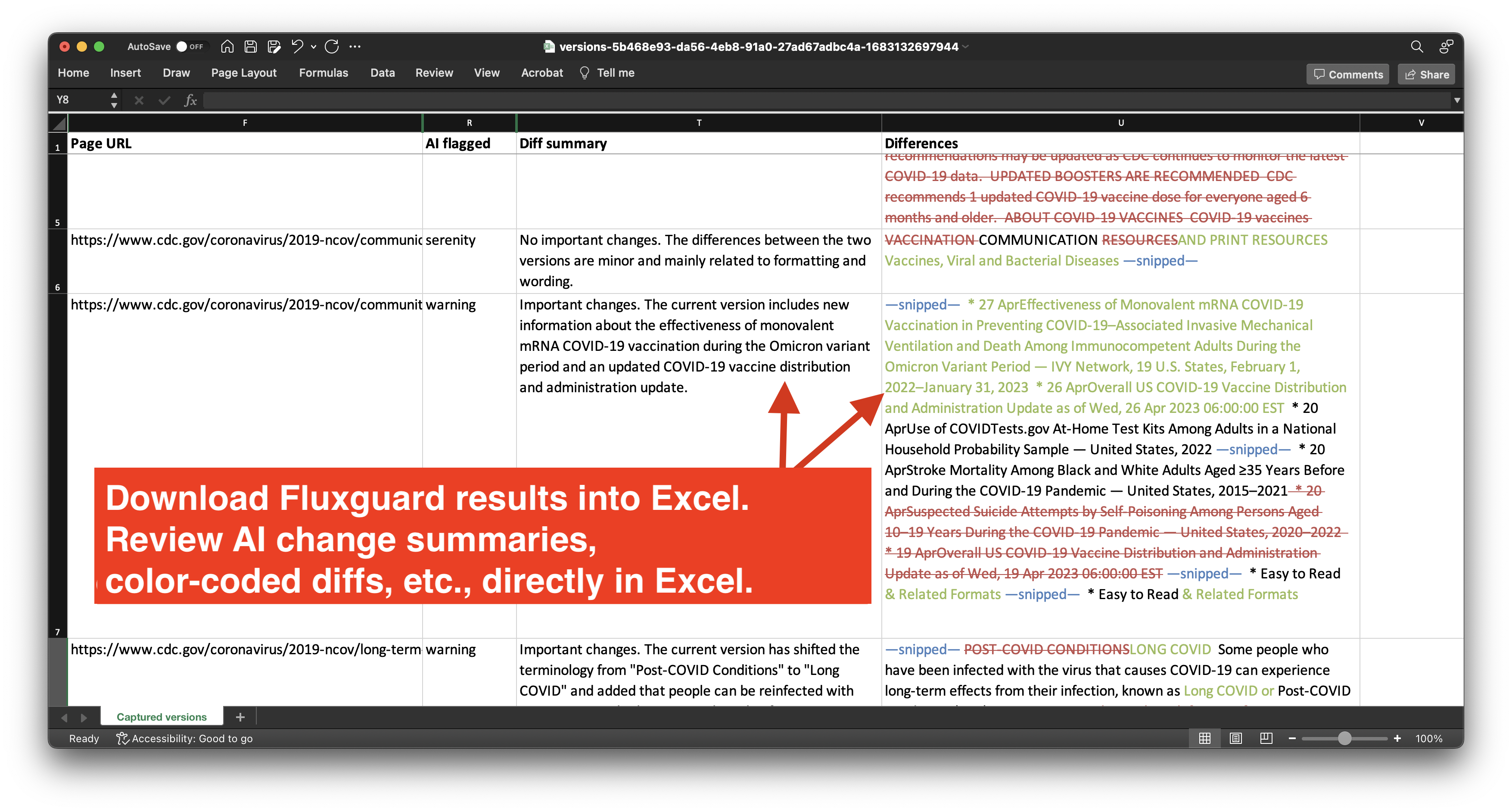 Download Fluxguard results into Excel